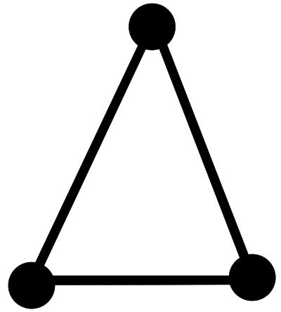 Triangle of evil. A Freemason symbol.